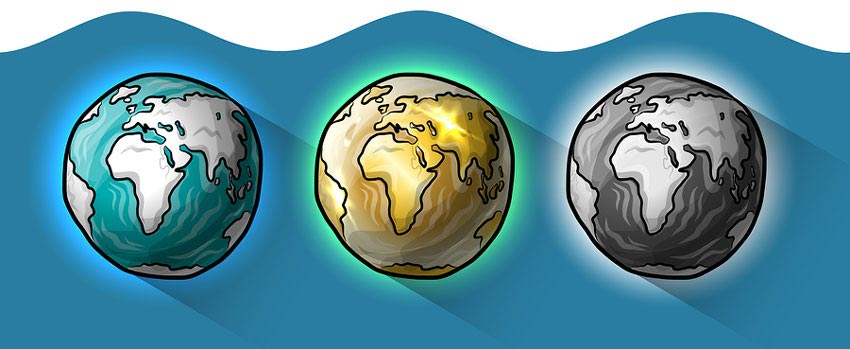3 Earths: прошлое, настоящее, будущее